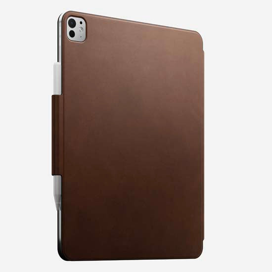 Folio de couro para iPad Pro 13 (M4/M5) Marrom