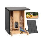 Feeder Bamboo com IA grátis para sempre e energia solar