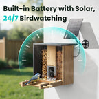 Feeder Bamboo com IA grátis para sempre e energia solar