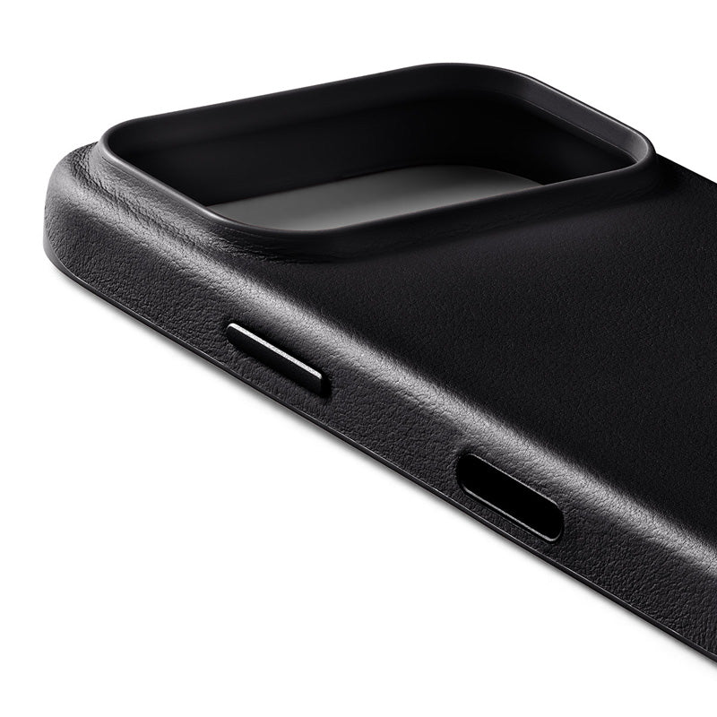 Capa de couro iPhone 18 Pro Preta