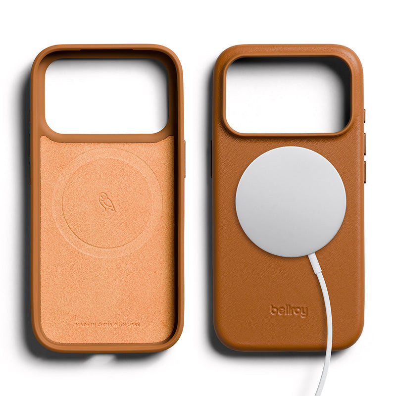 Capa de couro iPhone 18 Pro Camel