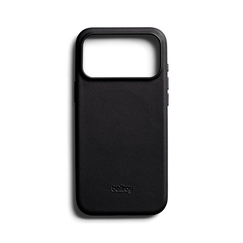 Capa de couro iPhone 18 Pro Max / 17 Pro Max Preta