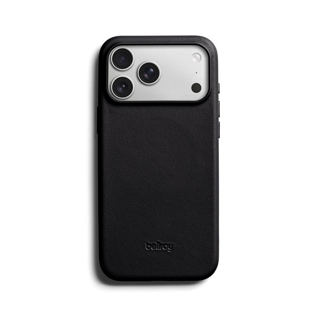 Capa de couro iPhone 18 Pro Max / 17 Pro Max Preta