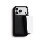 Capa de couro Premium 3 Cartões iPhone 18 Pro / 17 Pro Preto