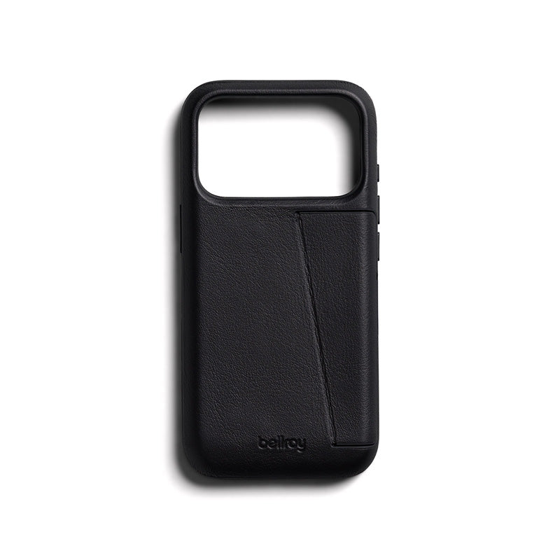 Capa de couro Premium 3 Cartões iPhone 18 Pro / 17 Pro Preto