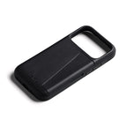Capa de couro Premium 3 Cartões iPhone 18 Pro / 17 Pro Preto