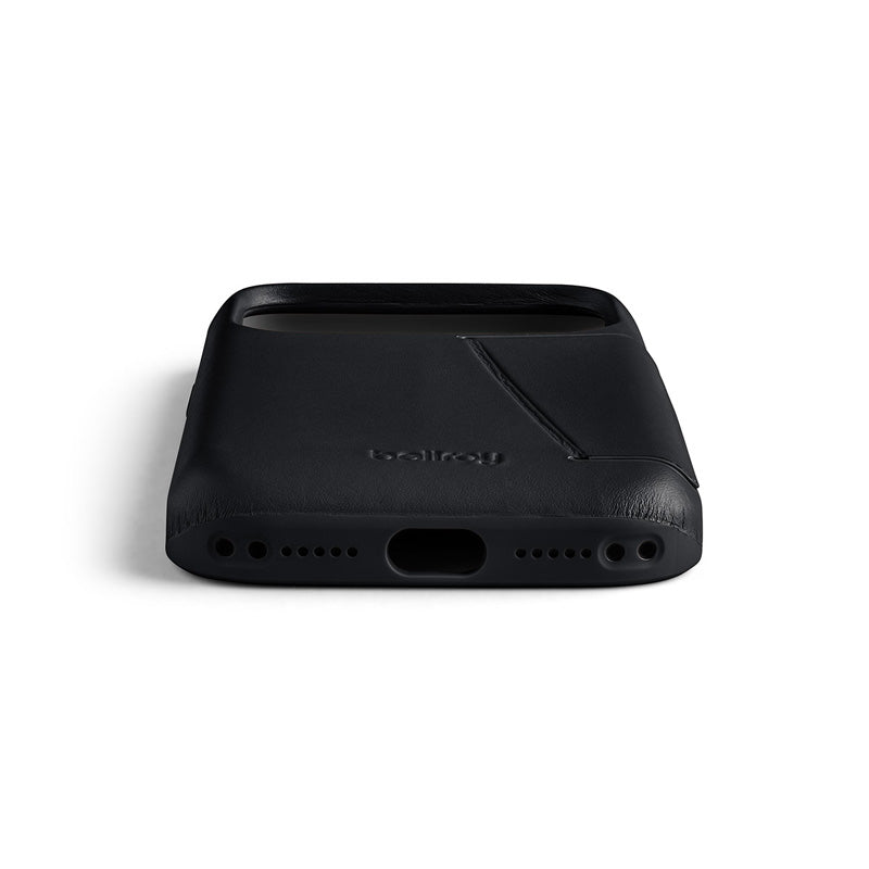 Capa de couro Premium 3 Cartões iPhone 18 Pro / 17 Pro Preto