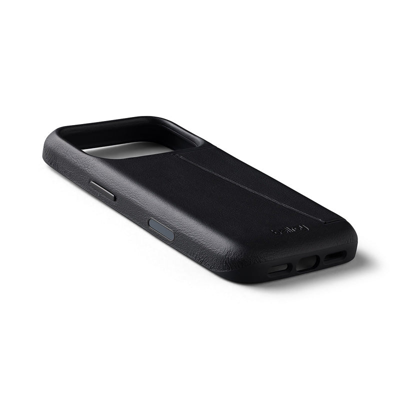 Capa de couro Premium 3 Cartões iPhone 18 Pro / 17 Pro Preto
