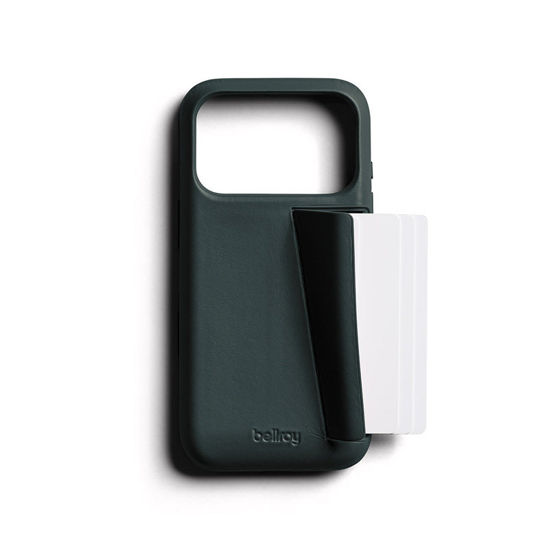 Capa de Couro Premium 3 Cartões iPhone 18 Pro Deep Ocean