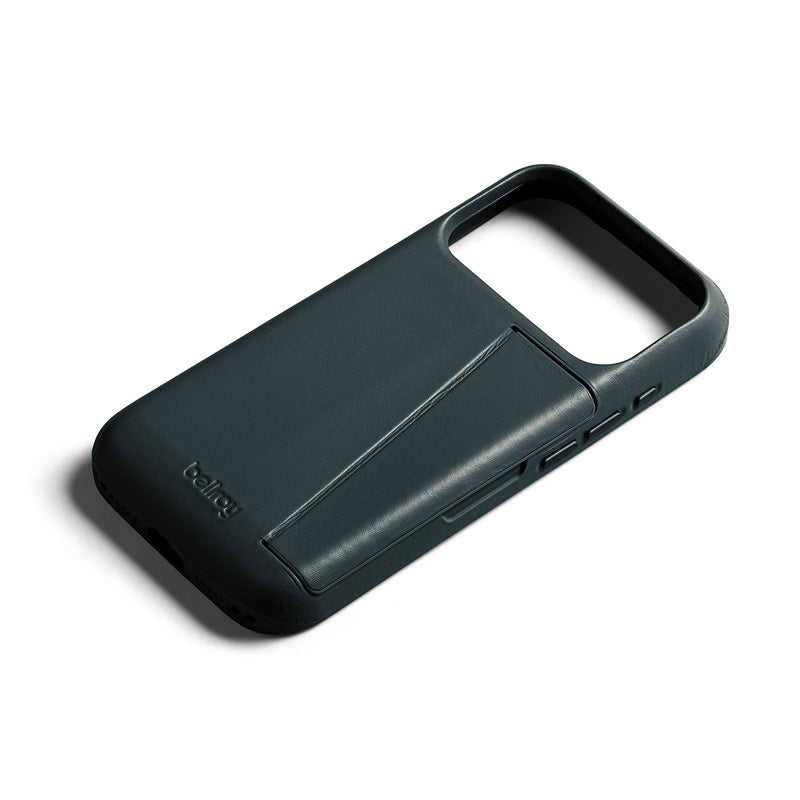 Capa de Couro Premium 3 Cartões iPhone 18 Pro Deep Ocean