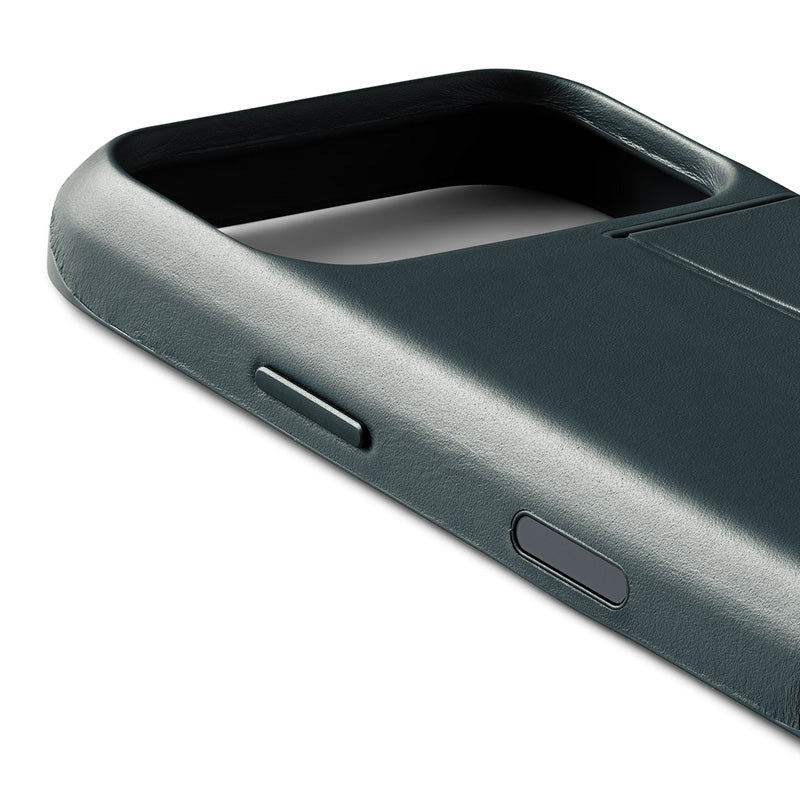 Capa de Couro Premium 3 Cartões iPhone 18 Pro Deep Ocean