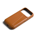 Capa de Couro Premium 3 Cartões iPhone 18 Pro Tan