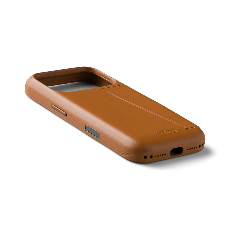Capa de Couro Premium 3 Cartões iPhone 18 Pro Tan