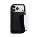 Capa de Couro Premium 3 Cartões iPhone 18 Pro Max Preto