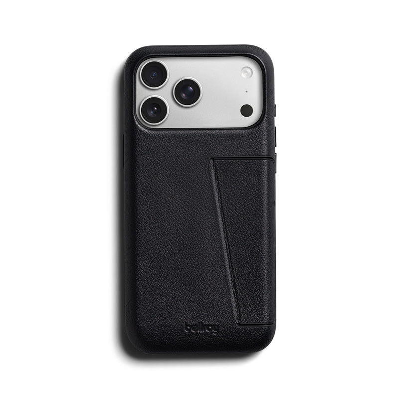 Capa de Couro Premium 3 Cartões iPhone 18 Pro Max Preto
