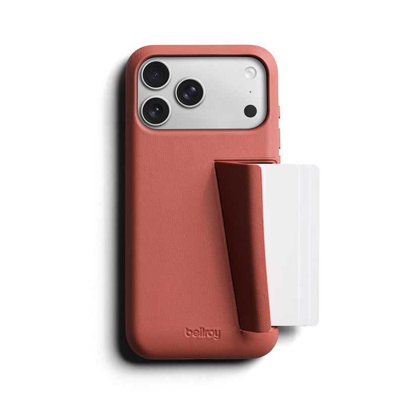 Capa de couro Premium 3 Card iPhone 18 Pro Max Canyon