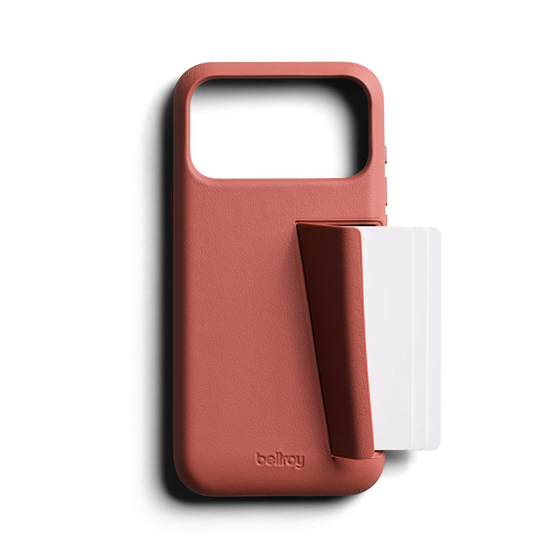 Capa de couro Premium 3 Card iPhone 18 Pro Max Canyon