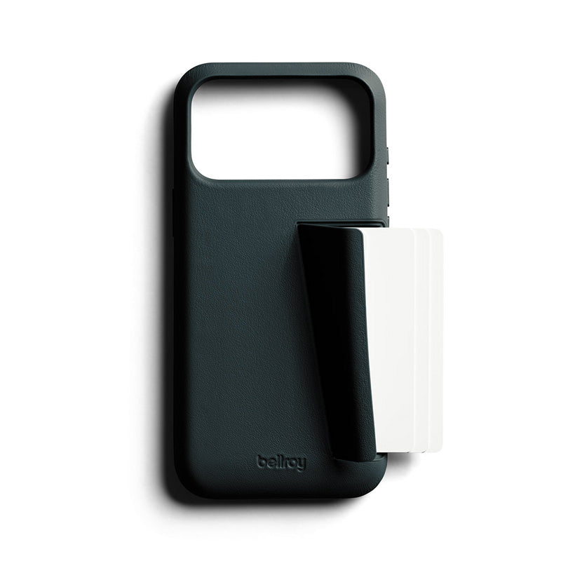 Capa de couro Premium 3 Card iPhone 18 Pro Max Deep Ocean