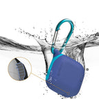 Capa Waterproof com Mosquetão para AirPods 4 Azul