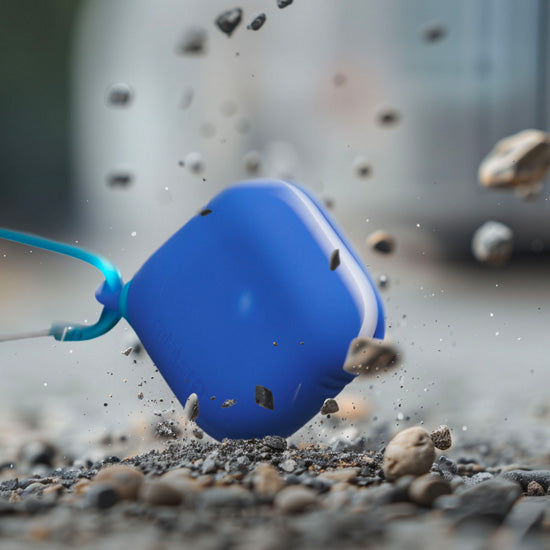 Capa Waterproof com Mosquetão para AirPods 4 Azul