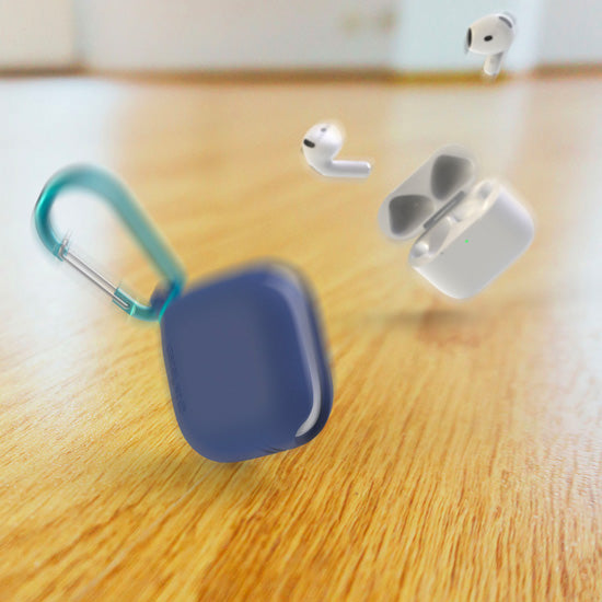 Capa Waterproof com Mosquetão para AirPods 4 Azul
