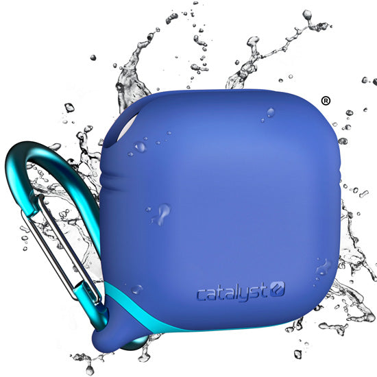 Capa Waterproof com Mosquetão para AirPods 4 Azul