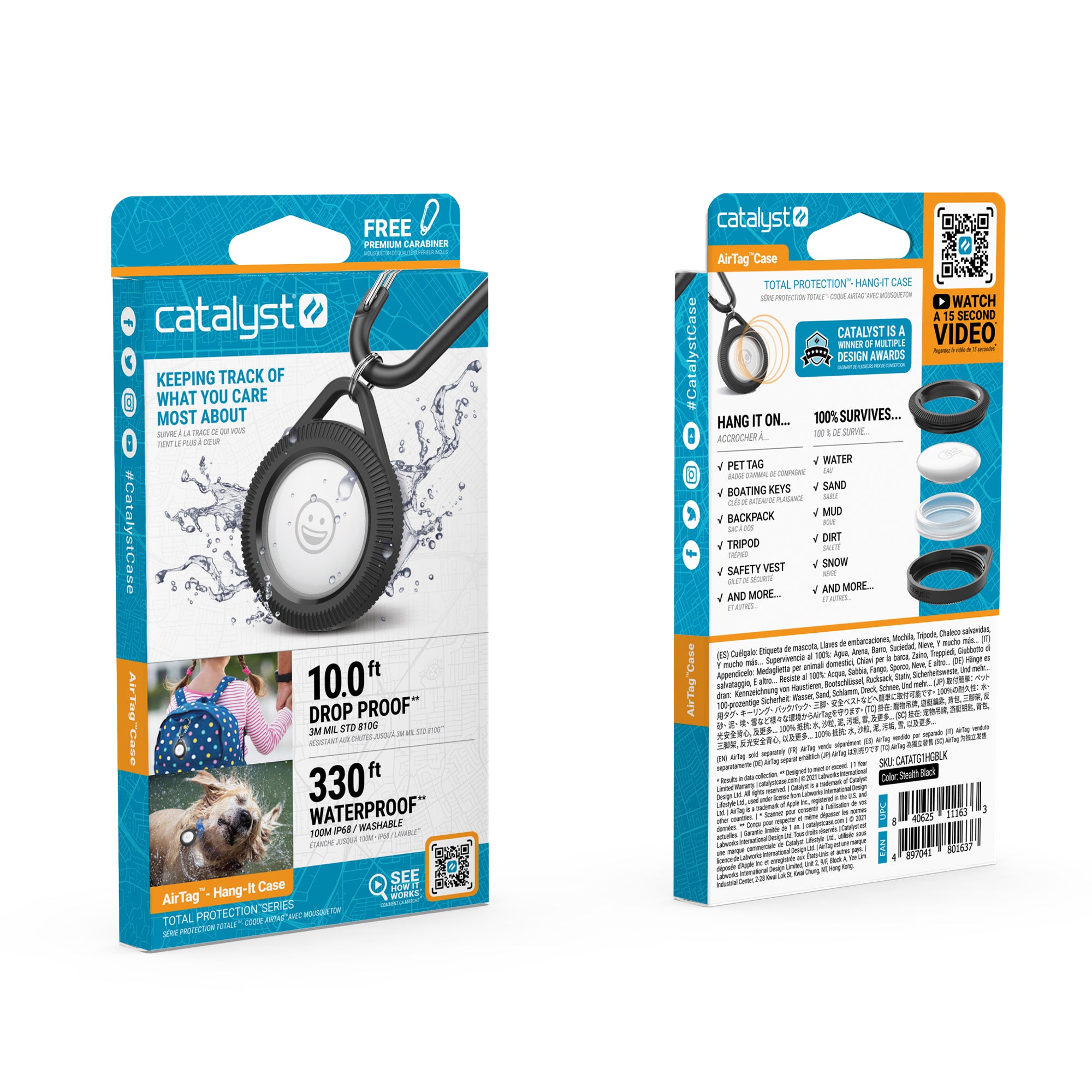 Total Protection Hang-It AirTag Preto