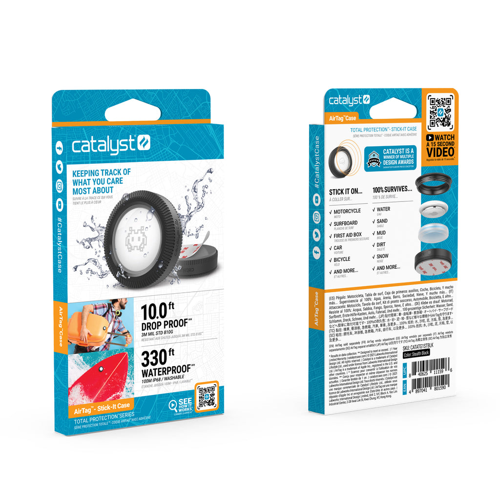 Total Protection Stick-It AirTag Preto