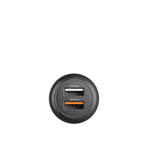 CarPower Carregador de Carro 30W Porta Dupla USB-A Preto