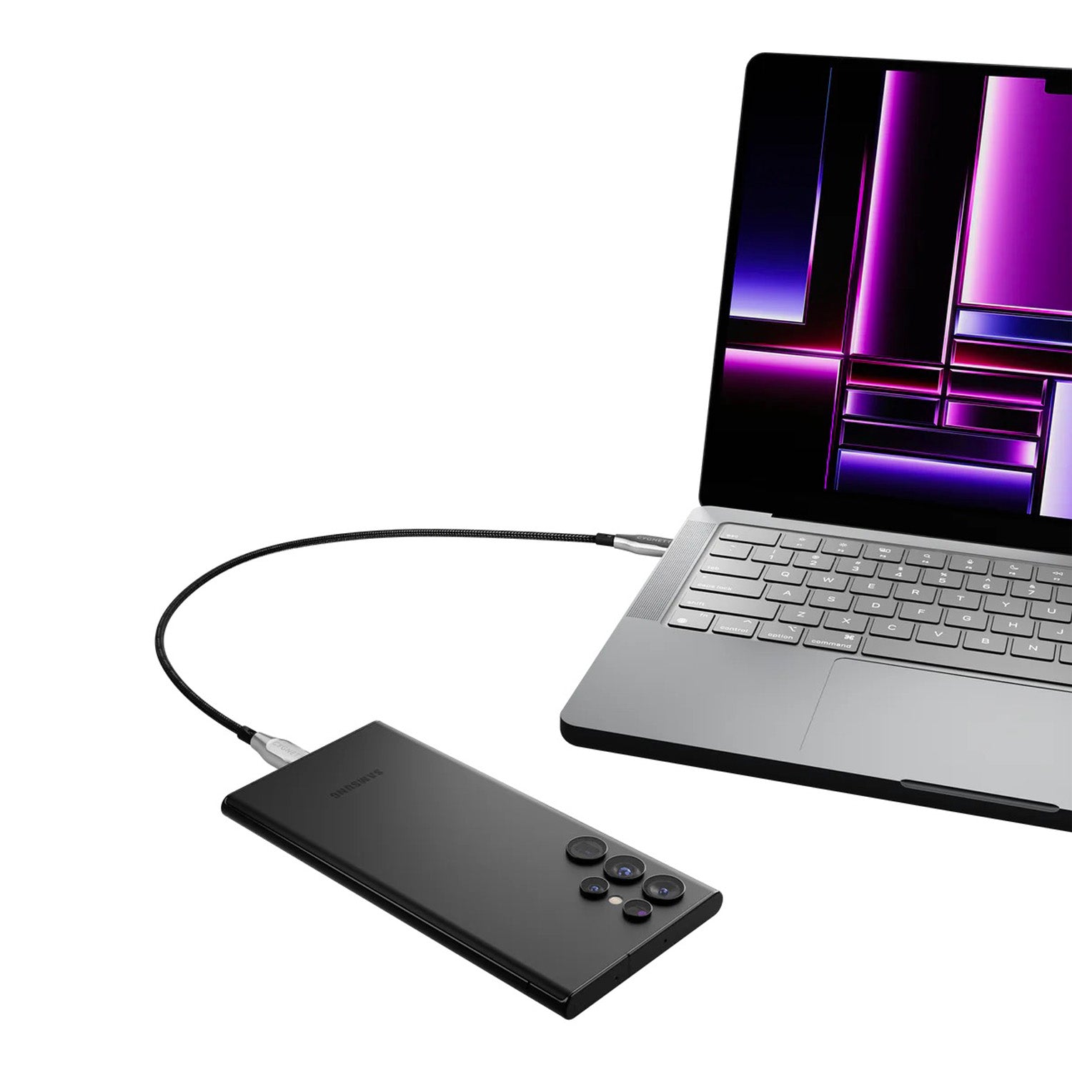 Cabo Armoured USB-C para USB-C (1m) Preto
