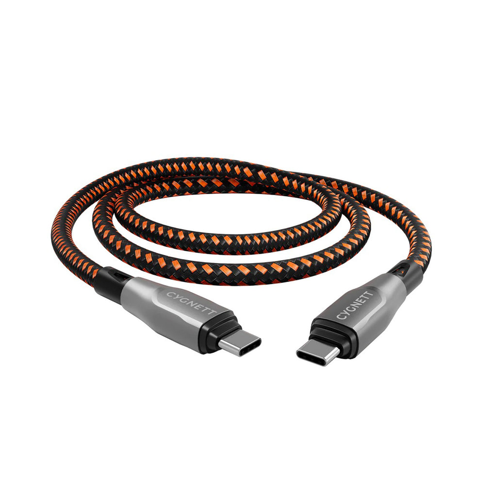 Cabo Armoured P240W USB 4.0 USB-C para USB-C (1m) Preto/Laranja