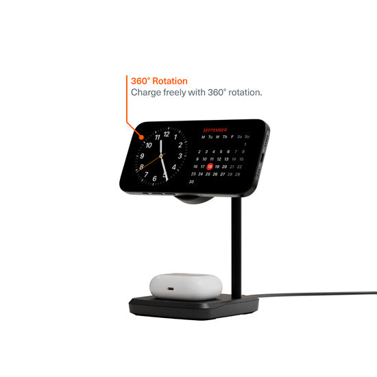 Carregador Qi2 2 em 1 CHARGEBASE Preto