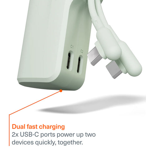 Power Bank Thumboost 5.000mAh + Cabo USB-C Verde