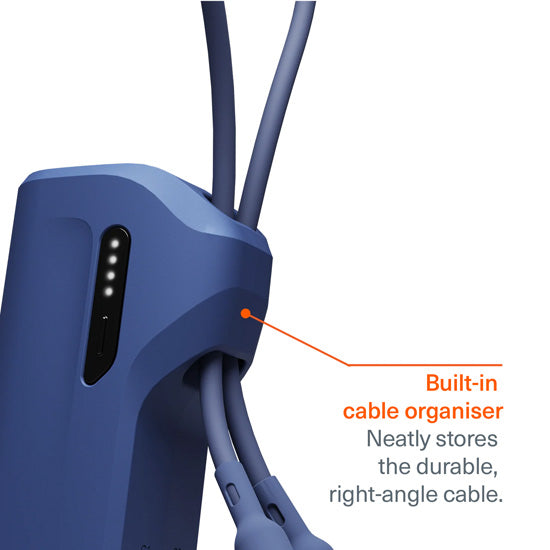 Power Bank Thumboost 5.000mAh + Combo Cabo USB-C Azul