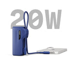 Power Bank Thumboost 5.000mAh + Combo Cabo USB-C Azul