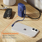 Power Bank Thumboost 5.000mAh + Combo Cabo USB-C Azul