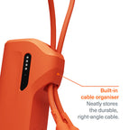 Pack Power Bank Thumboost 5,000mAh + Cabo USB-C Laranja