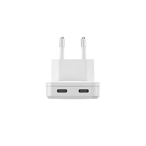 Carregador de parede SLIM GaN 30 W com duas portas USB-C Branco