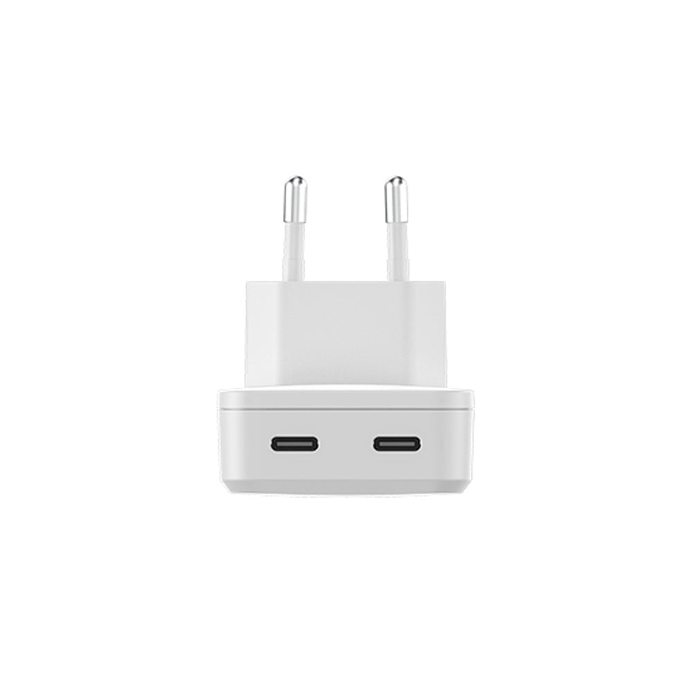 Carregador de parede SLIM GaN de 65 W com duas portas USB-C Branco