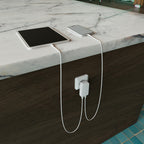 Carregador de parede SLIM GaN de 65 W com duas portas USB-C Branco