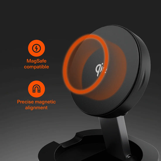Carregador sem fios magnético dobrável Qi2 ChargeBase Preto