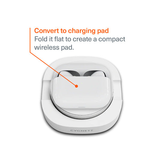Carregador sem fio magnético dobrável Qi2 ChargeBase Branco
