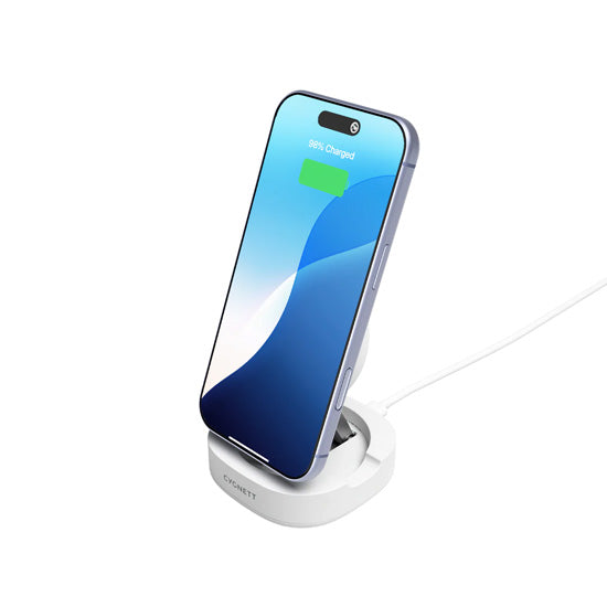 Carregador sem fio magnético dobrável Qi2 ChargeBase Branco