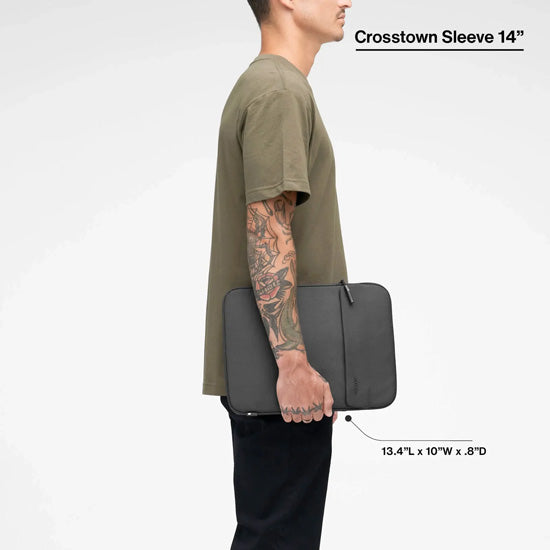 Capa Crosstown com Woolenex para computadores de 14" Preto