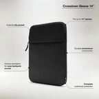Capa Crosstown com Woolenex para computadores de 14" Preto