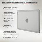 Capa Rígida Edge para MacBook Air 15 (M2/M3/M4/M5) Transparente