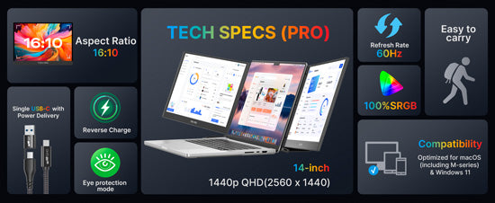Trio 3 Pro (1400p QHD) Preto