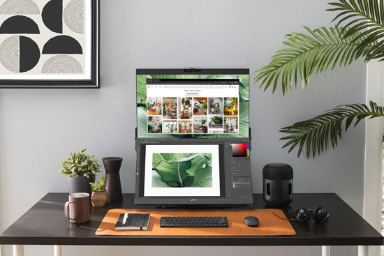 Monitores FHD 1080p Empilhados de 24"