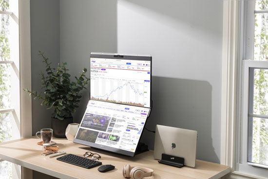 Monitores FHD 1080p Empilhados de 24"