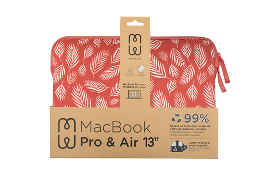 Capa MacBook Pro/Air 13 Basics ²Life Botanic Vermelho